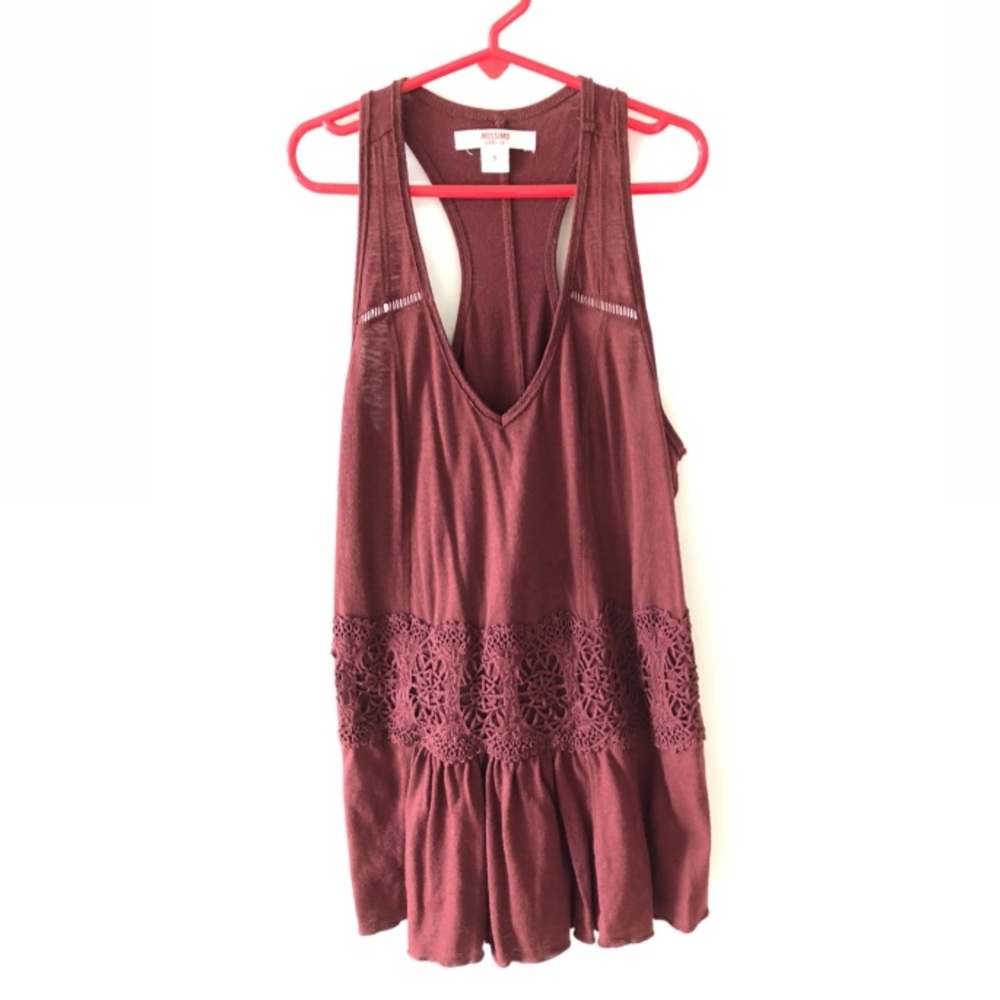 Faded Red Tank with V-neck